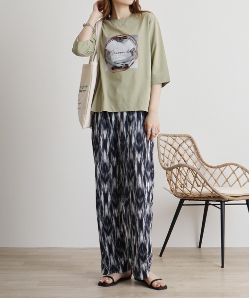 tシャツ BRODIAEA フォトプリントＴシャツ レディース tシャツ BRODIAEA フォトプリントTシャツ レディース
