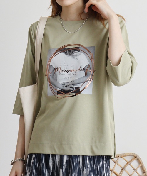 tシャツ BRODIAEA フォトプリントＴシャツ レディース tシャツ BRODIAEA フォトプリントTシャツ レディース