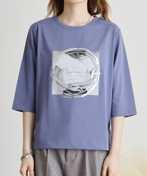 tシャツ BRODIAEA フォトプリントTシャツ レディース