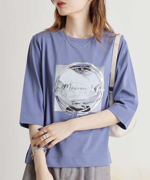 tシャツ BRODIAEA フォトプリントＴシャツ レディース tシャツ BRODIAEA フォトプリントTシャツ レディース