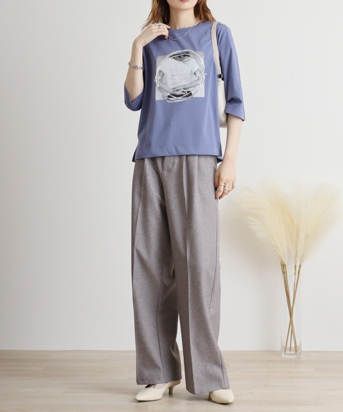 tシャツ BRODIAEA フォトプリントTシャツ レディース