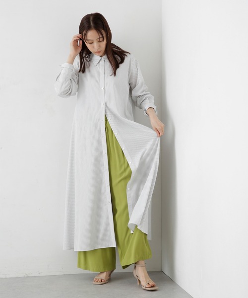 NANO universe（ナノ・ユニバース） シャツワンピース 「ZOZO限定