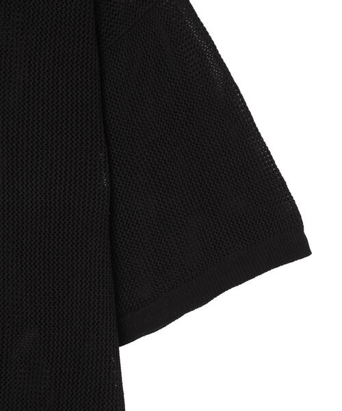新品　BEAUTY＆YOUTH メッシュポロニット　黒 BEAUTY＆YOUTH UNITED ARROWS ニット セーター メッシュ
