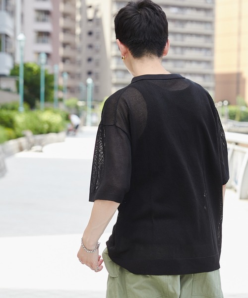 WEGO セーター ニット WEGO/メッシュポロニットプルオーバー