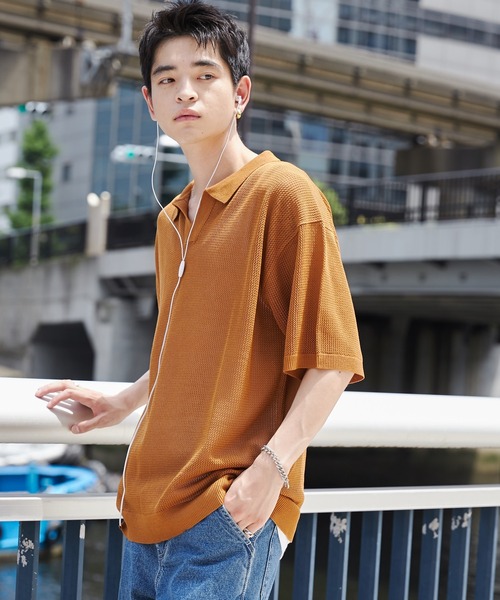 WEGO セーター ニット WEGO/メッシュポロニットプルオーバー