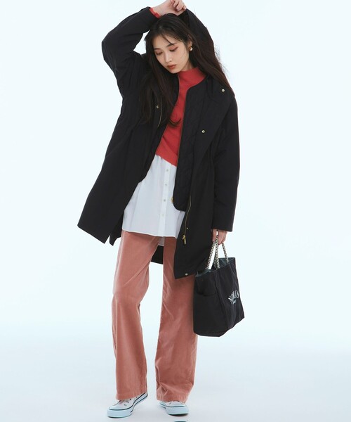 23区 ミリタリージャケット モッズコート 「撥水加工/洗える」ライナー