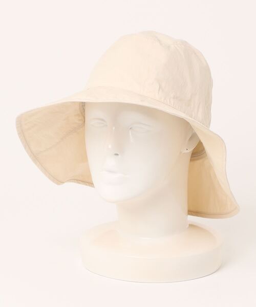 美品　キジマタカユキ　帽子　ハット　ホワイト KIJIMA TAKAYUKI 帽子 ハット COTTON NYLON SOFT HAT W-242733