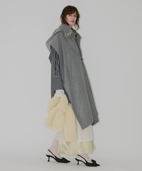 LA BELLE ETUDE ケープ LA BELLE ETUDE（ラベルエチュード） コート アウター フードロング