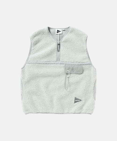 ベスト ジレ 「Gramicci×and wander」JQ TAPE FLEECE VEST(WOMENS) | JQテープフリースベスト レディー and wander ベスト ジレ 「Gramicci×and wander」JQ TAPE FLEECE