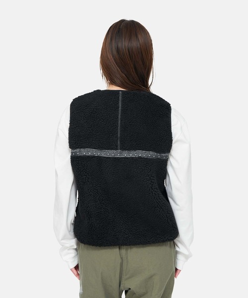 ベスト ジレ 「Gramicci×and wander」JQ TAPE FLEECE VEST(WOMENS) | JQテープフリースベスト レディー and wander ベスト ジレ 「Gramicci×and wander」JQ TAPE FLEECE