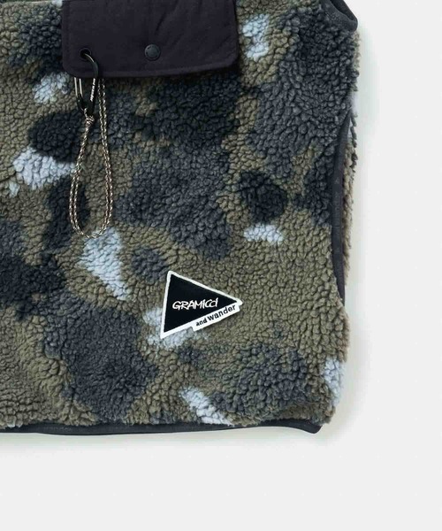 ベスト ジレ 「Gramicci×and wander」JQ TAPE FLEECE VEST(WOMENS) | JQテープフリースベスト レディー and wander ベスト ジレ 「Gramicci×and wander」JQ TAPE FLEECE