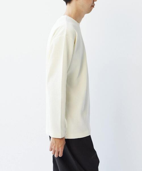 【MASTER FRAME】コットンライクワッフルクルーネックロングスリーブTシャツ MASTER FRAME/マスターフレーム】コットンライクワッフルクルー