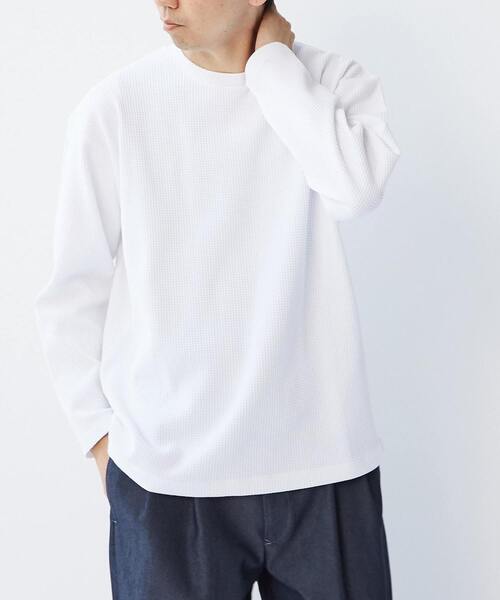 【MASTER FRAME】コットンライクワッフルクルーネックロングスリーブTシャツ MASTER FRAME】コットンライクワッフルクルーネックロング