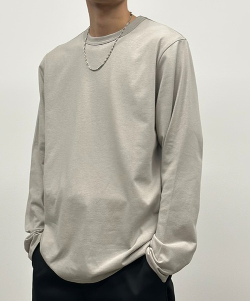 NAVY tシャツ 「抗菌防臭」NAVY ベーシック 天竺クルーネック L/S TEE
