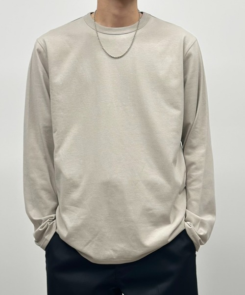 NAVY tシャツ 「抗菌防臭」NAVY ベーシック 天竺クルーネック L/S TEE