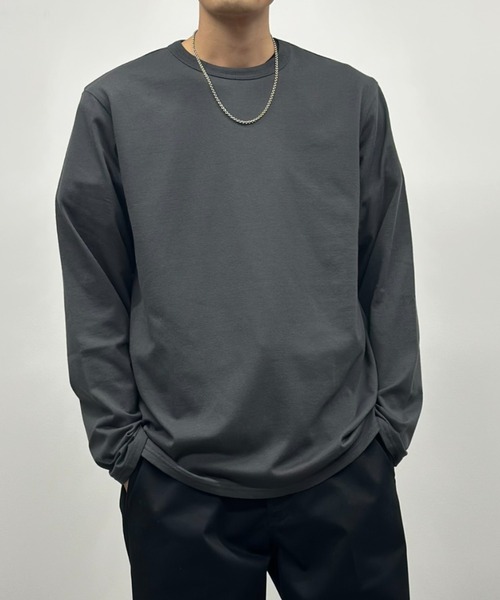 NAVY tシャツ 「抗菌防臭」NAVY ベーシック 天竺クルーネック L/S TEE