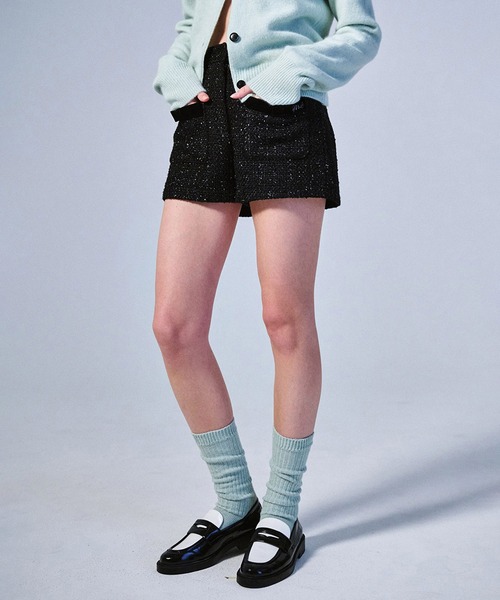 ●Mardi Mercredi●LONG SOCKS MRD LOGO_3足SET Mardi Mercredi 靴下 LONG SOCKS MRD LOGO レディース