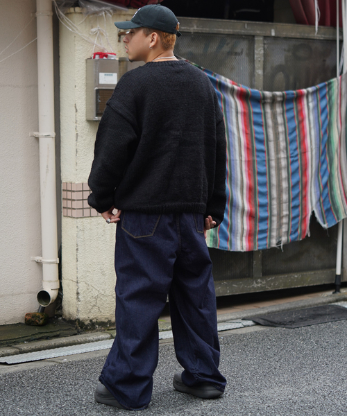 マクマホンニッティングミルズ　スニーカー　ベスト　新品　ネイビー セール】MacMahon Knitting Mills L/S Crew Neck Knit-Sneaker