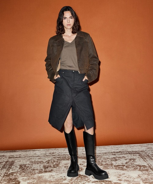 CHARLES ＆ KEITH ブーツ カウボーイ プラットフォームロング