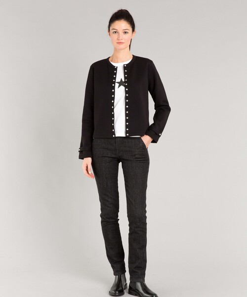 agnes b.（アニエスベー） カーディガン コットン メルトン 長袖