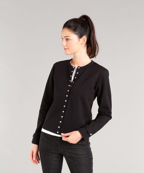 agnes b.（アニエスベー） カーディガン コットン メルトン 長袖