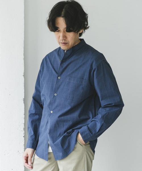 URBAN RESEARCH DOORS シャツ シルクブレンド ロングスリーブ