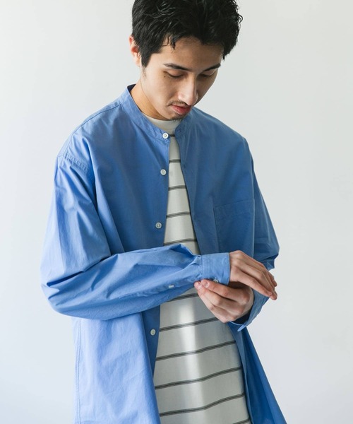 URBAN RESEARCH DOORS シャツ シルクブレンド ロングスリーブ