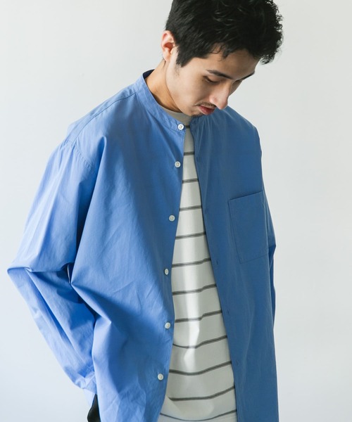 URBAN RESEARCH DOORS シャツ シルクブレンド ロングスリーブ