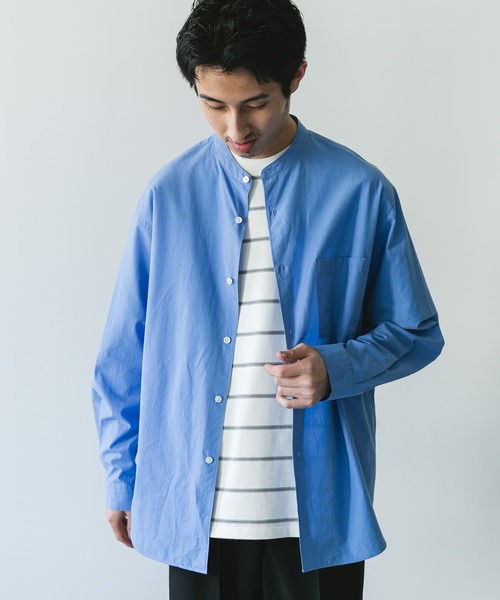 URBAN RESEARCH DOORS シャツ シルクブレンド ロングスリーブ