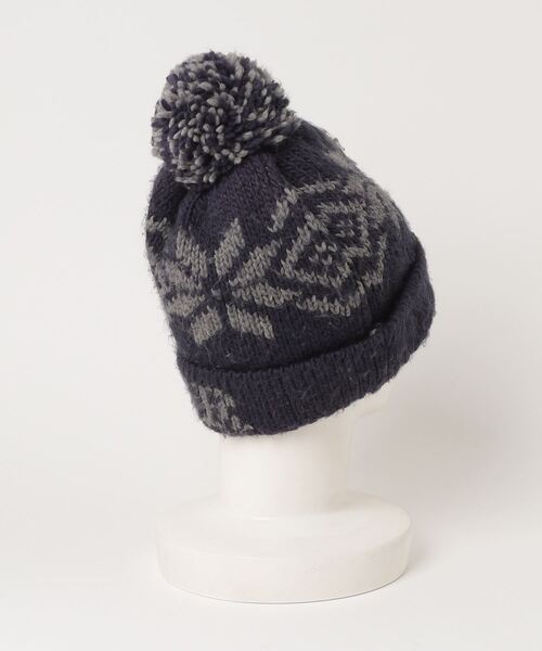 MONCLER ネイビー ニット帽 L モンクレール ネイビー ニット帽 ユニセックス