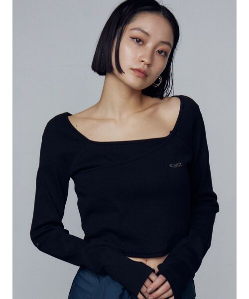 EMODA tシャツ クロスクロップドトップ レディース : ZOZOTOWN Yahoo  