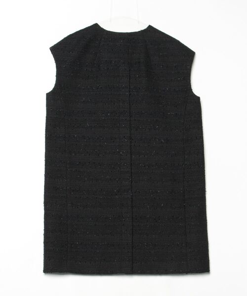 LE PHIL」 ミックスツィードノースリーブジャケット ベスト FREE