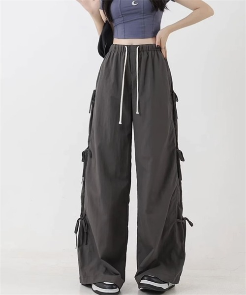 FREE STYLISTS ワイドパンツ パンツ サイドリボンワイドパンツ