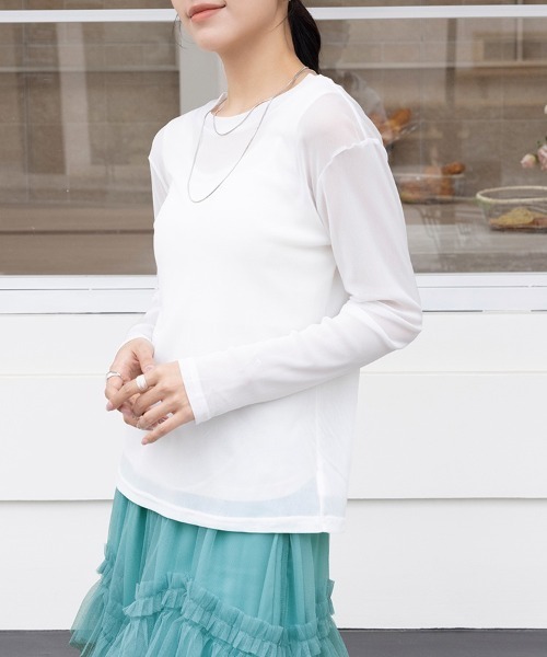 tシャツ シアーシンプルトップス レディース sahara tシャツ sheer top/ART シアートップス レディース