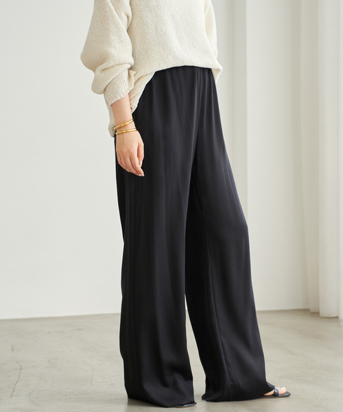 plage パンツ silky satin minimal レディース : ZOZOTOWN Yahoo