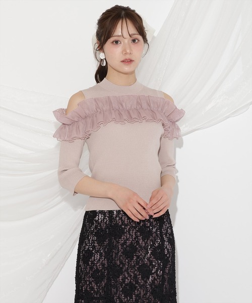 値下げ不可 WILLFULLY ウィルフリー Vネック ニット ピンク 値下げ不可