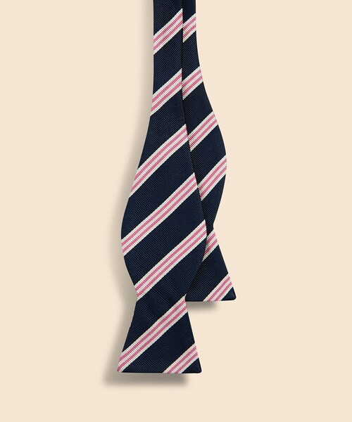 フォロー、複数割適用済！タグ2本BrooksBrotherピンク/ブルー蝶タイ BROOKS BROTHERS（ブルックスブラザーズ） 蝶ネクタイ シルク ミニBB#1
