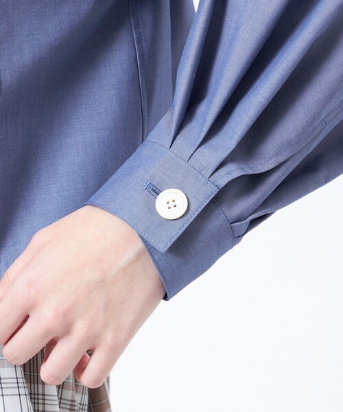 ブラウス シャツ クロップドシャツブルゾン レディースの画像