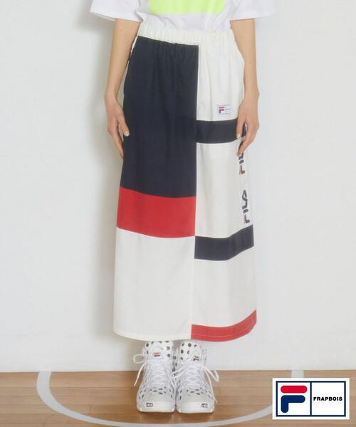 【新品未使用】FRAPBOIS フラボア　マキシスカート FRAPBOIS（フラボア） ロング スカート FILA×FRAPBOISスカート
