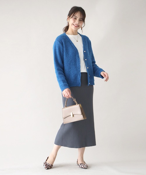 カーディガン ふわっと明るく時短でオシャレぽこぽこニットカーデ レディース Ehre style カーディガン ふわっと明るく時短でオシャレぽこぽこ