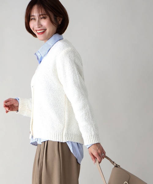 Ehre style カーディガン ふわっと明るく時短でオシャレぽこぽこ