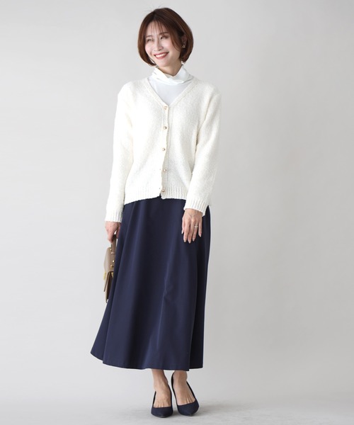 カーディガン ふわっと明るく時短でオシャレぽこぽこニットカーデ レディース Ehre style カーディガン ふわっと明るく時短でオシャレぽこぽこ