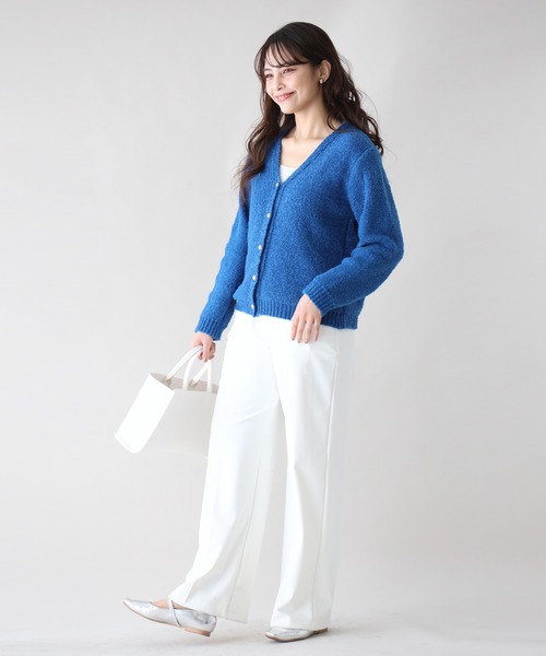 カーディガン ふわっと明るく時短でオシャレぽこぽこニットカーデ レディース Ehre style カーディガン ふわっと明るく時短でオシャレぽこぽこ