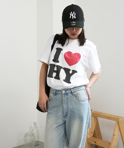 tシャツ 半袖 I LOVE ロゴ コットン Tシャツ レディース : ZOZOTOWN