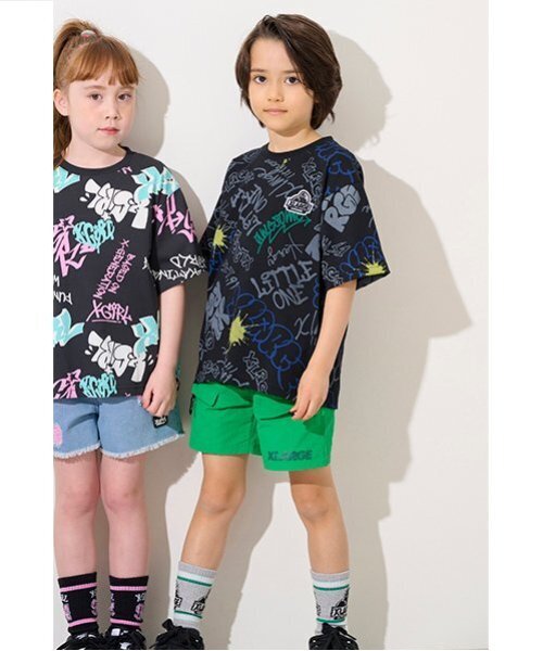 新品　XLARGE KIDS　グラフィティ総柄　セットアップ　ハーフパンツ XLARGE KIDS パンツ グラフィティ総柄ショートパンツ キッズ