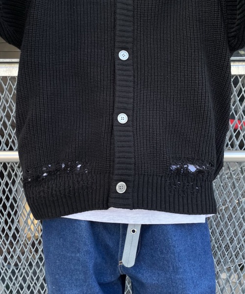 「WHO'S WHO gallery」 ニットカーディガン FREE ブラック メンズ_画像4
