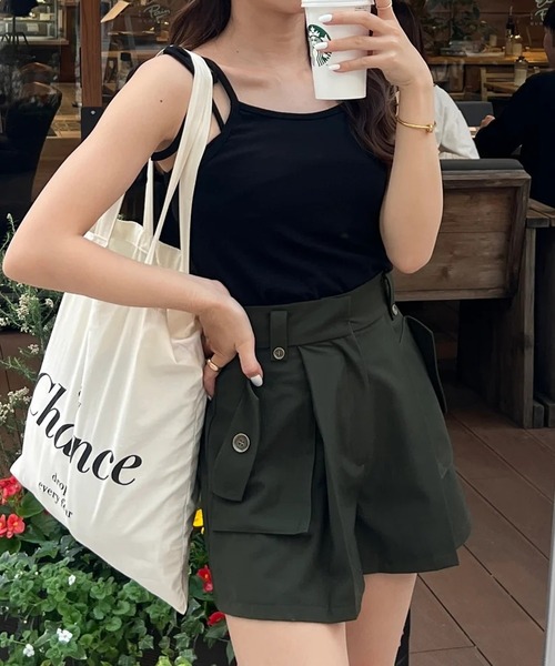 RANCLIC パンツ タックショートパンツ レディース : ZOZOTOWN