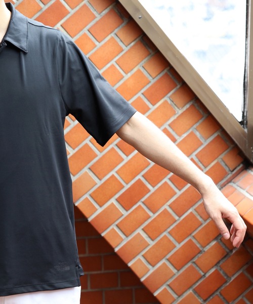 THE NORTH FACE ポロシャツ Sサイズ オレンジ/グレー THE NORTH FACE ザ ノースフェイス 半袖 ポロシャツ ワンダー
