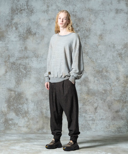 パンツ tweedshortpants glamb スラックス Deformed Tweed Slacks / デフォームツイード