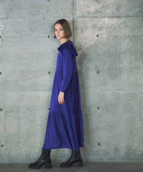 「ELFRANK」 ニットワンピース FREE ブルー レディース_画像6